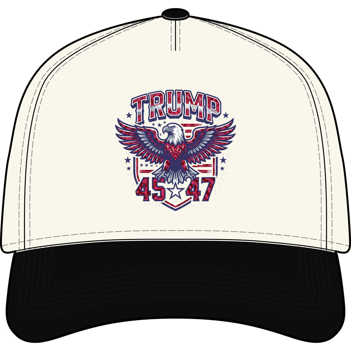 Trump Eagle Cap — Patriotic 4547 Two-Tone Baseball Hat