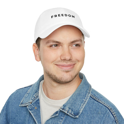Freedom Embroidered Baseball Cap — Minimalist Patriotic Hat