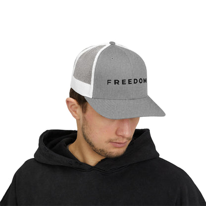 Freedom Trucker Cap - Embroidered Snapback Mesh Hat