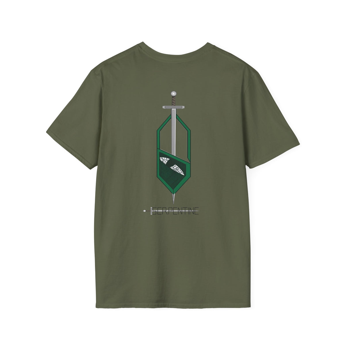 Serpentine House Crest T-Shirt — Slytherin-Inspired Green Emblem Tee