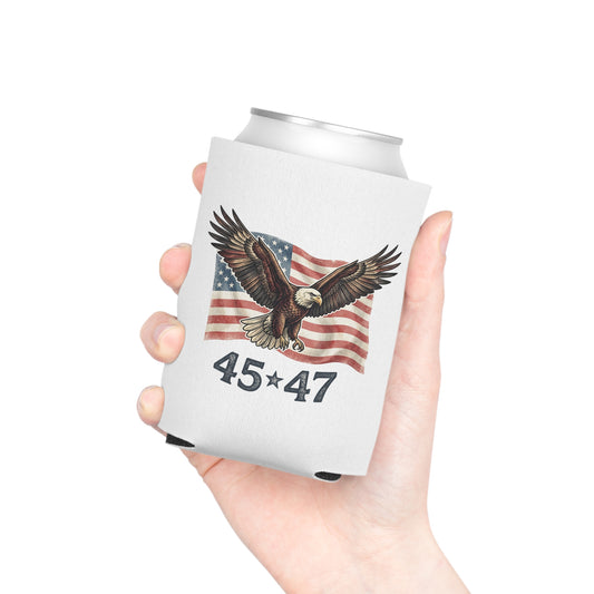 Can Cooler - American Eagle with Flag and "4547" Patriotic Slim Koozie