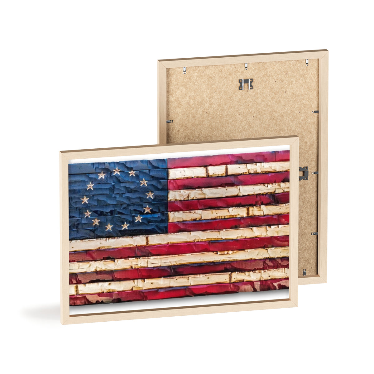Betsy Ross Flag with Wooden Frame
