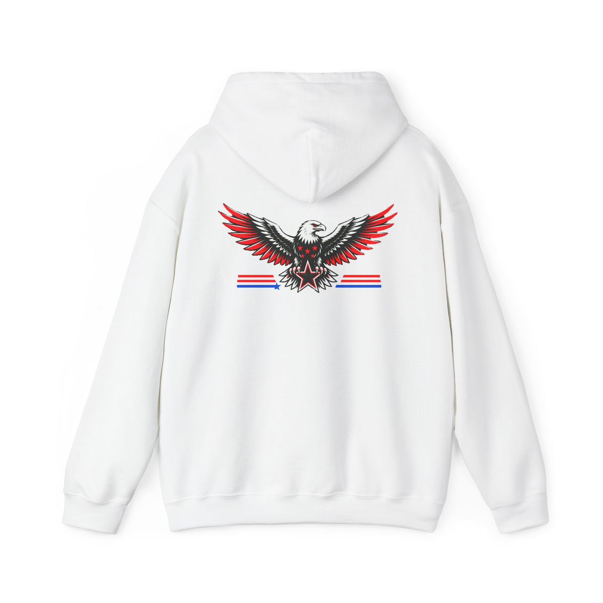 Patriotic Eagle Hoodie — Retro American Flag Wings Hooded Sweatshirt