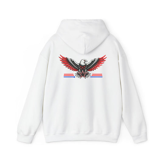 Patriotic Eagle Hoodie — Retro American Flag Wings Hooded Sweatshirt