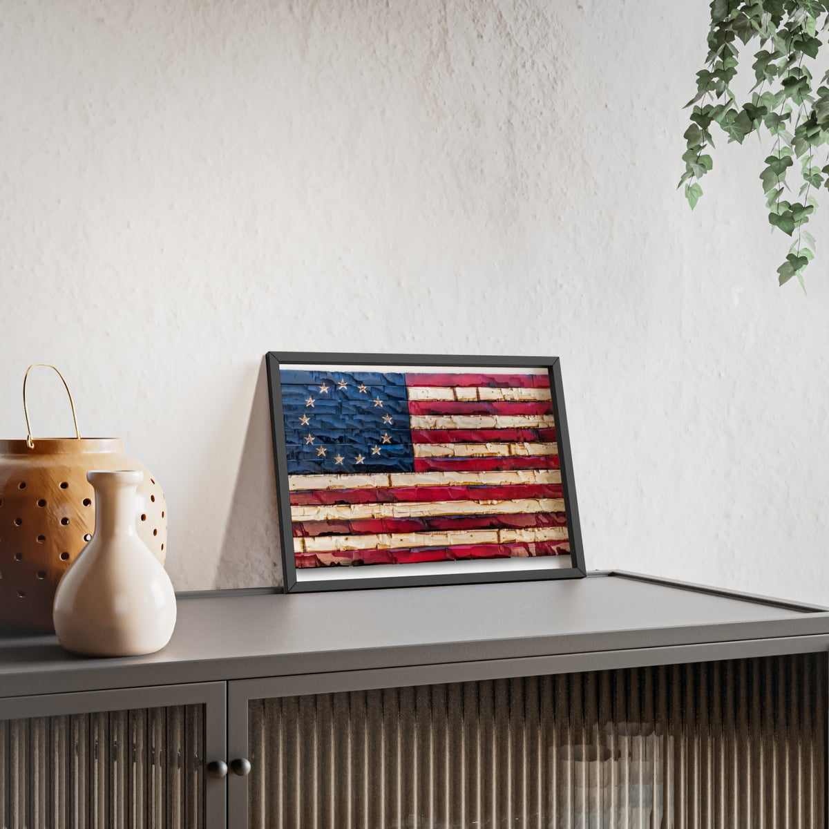 Betsy Ross Flag with Wooden Frame
