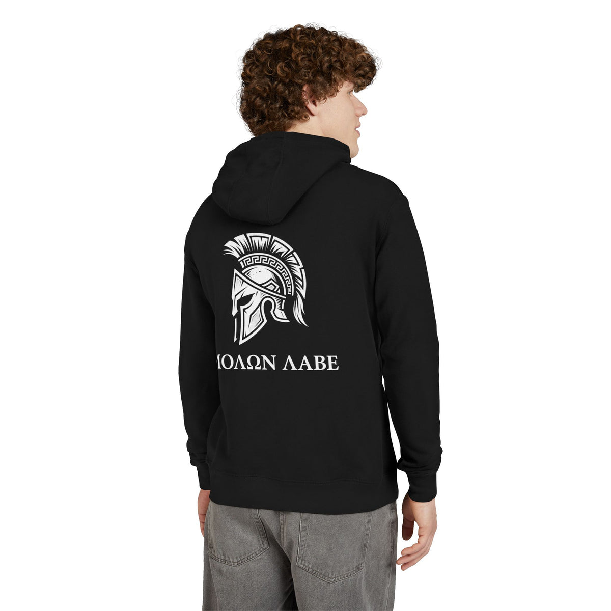 Molon Labe Spartan Terry Hoodie Black