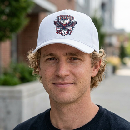 Trump 45→47 Eagle Trucker Hat