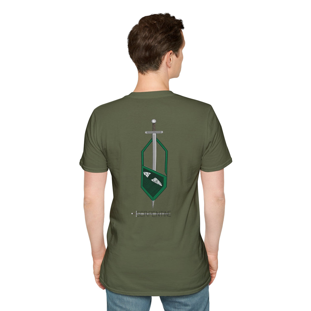 Serpentine House Crest T-Shirt — Slytherin-Inspired Green Emblem Tee