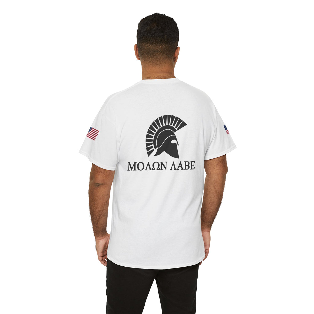 Molon labe (μολὼν λαβέ) Spartan Helmet t-shirt Heavy Cotton Tee