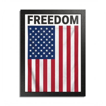 FREEDOM Framed Poster, Multi-Color