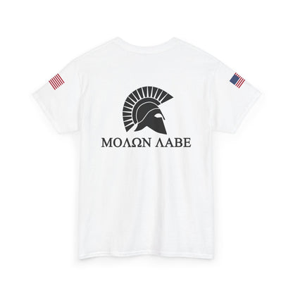 Molon labe (μολὼν λαβέ) Spartan Helmet t-shirt Heavy Cotton Tee