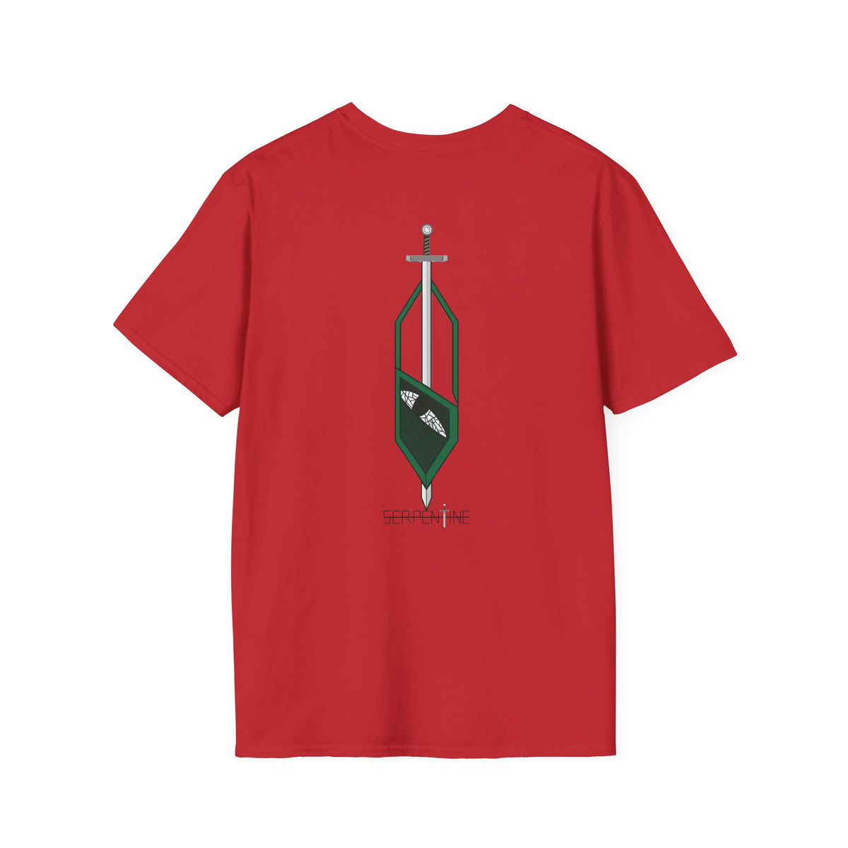SERPENTINE Sword Crest T-Shirt — Medieval Banner Graphic Tee