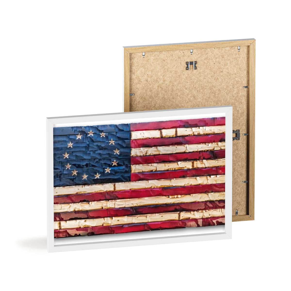 Betsy Ross Flag with Wooden Frame