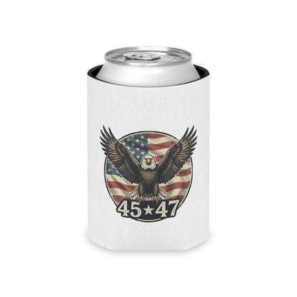 Patriotic Eagle Can Cooler - '4547' American Flag Beer Koozie
