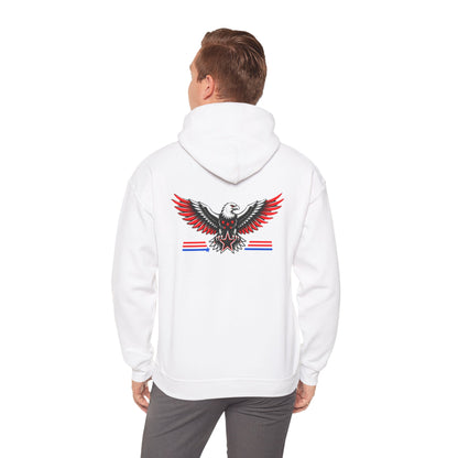 Patriotic Eagle Hoodie — Retro American Flag Wings Hooded Sweatshirt